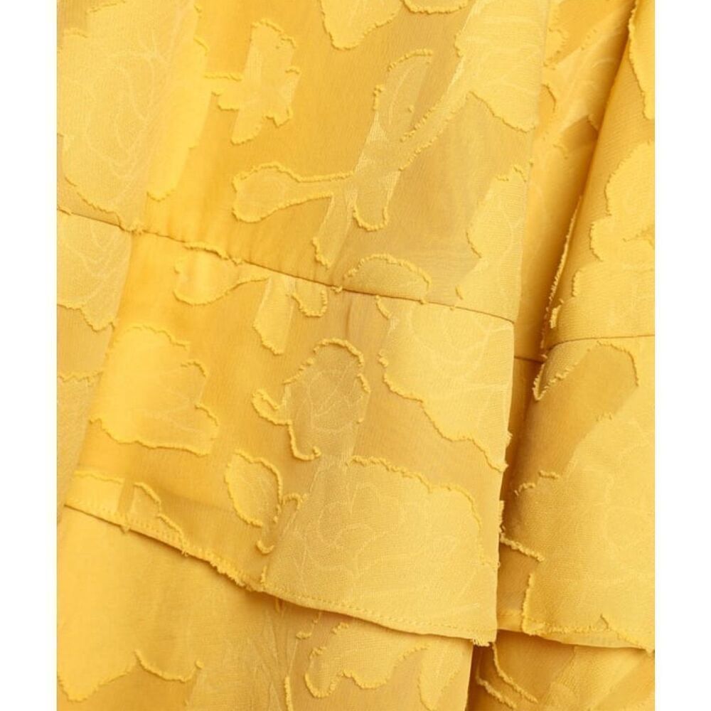 Lulu’s True Lover Mustard Yellow Burnout Floral Strapless Mini Dress - Picture 10 of 12